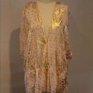 Pink and Gold Silky top